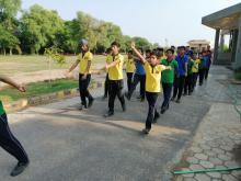 Drill practice during Student Police Cadet Program